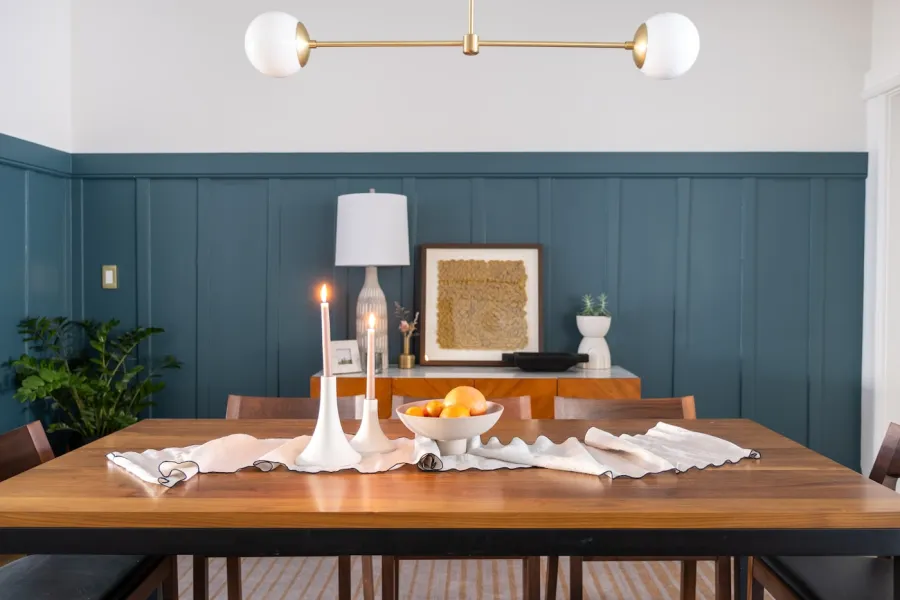 Table styled for a dinner