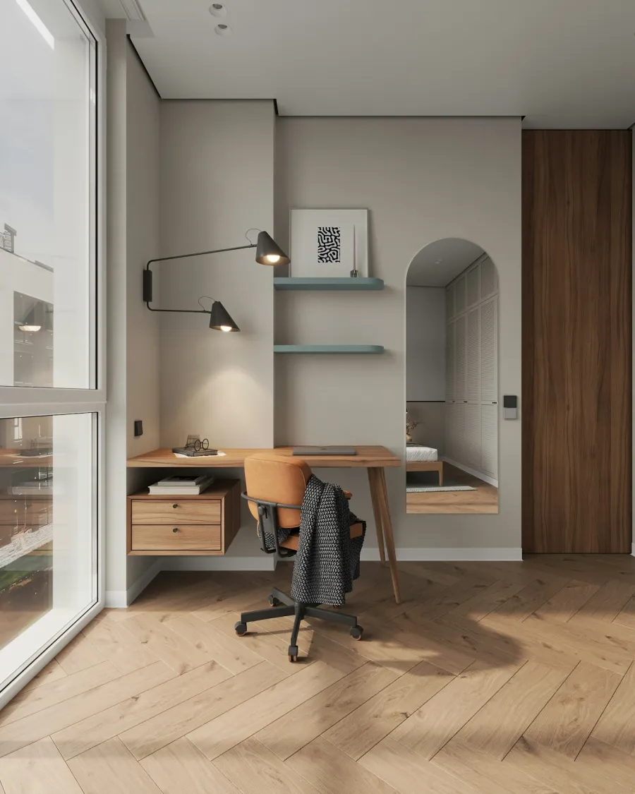 Built-in desk nook